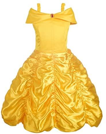 dressydaisygirlsprincessyellowgoldballgownbirthday