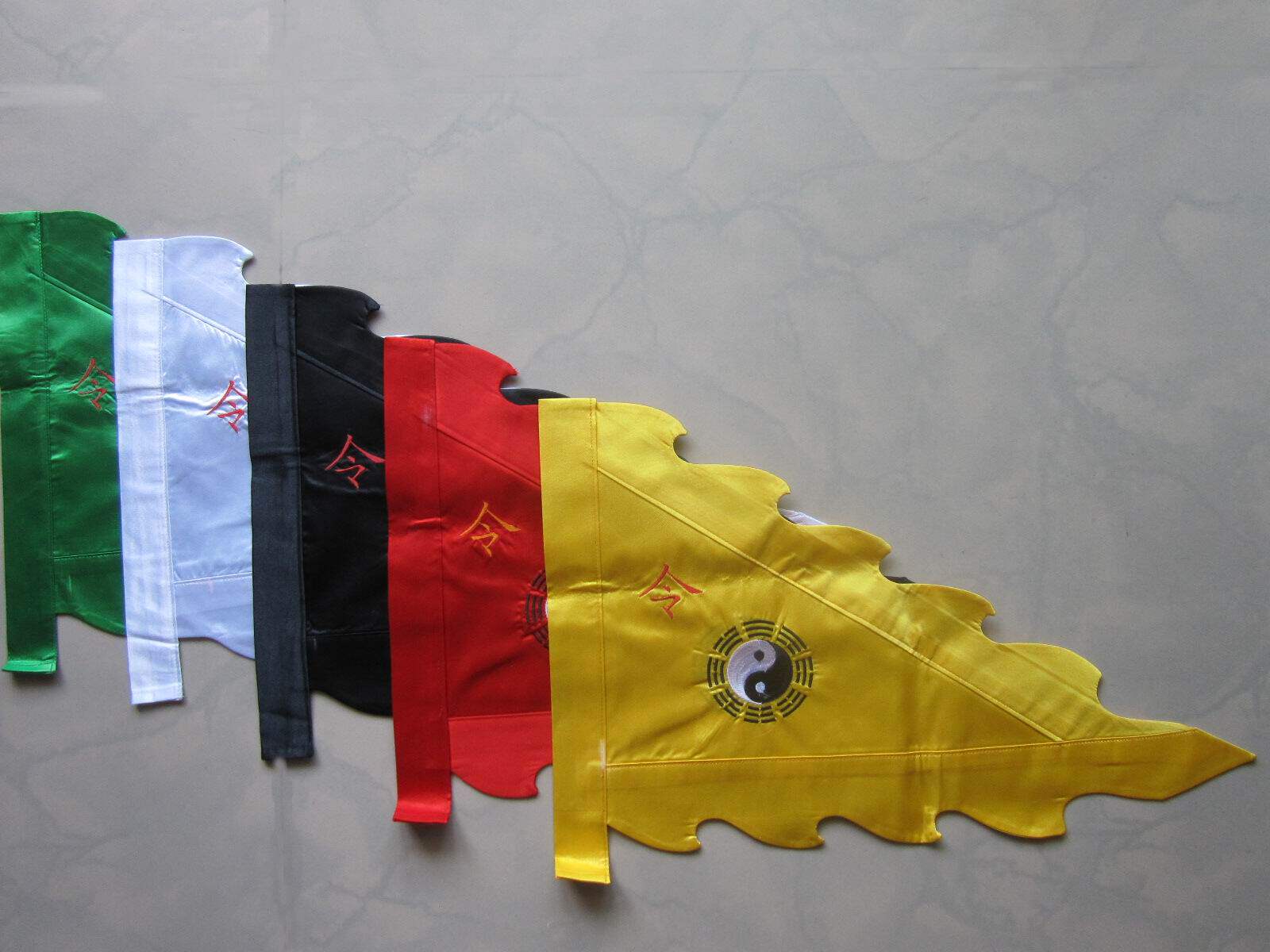 道教令旗道教绣品令旗 太极八卦旗 五行旗 五行令旗 刺绣五方旗