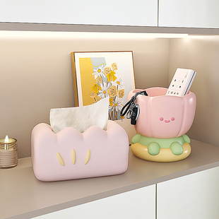 奶油风云朵纸巾盒艺术感客厅家用餐桌面创意高级感可爱陶瓷抽纸盒
