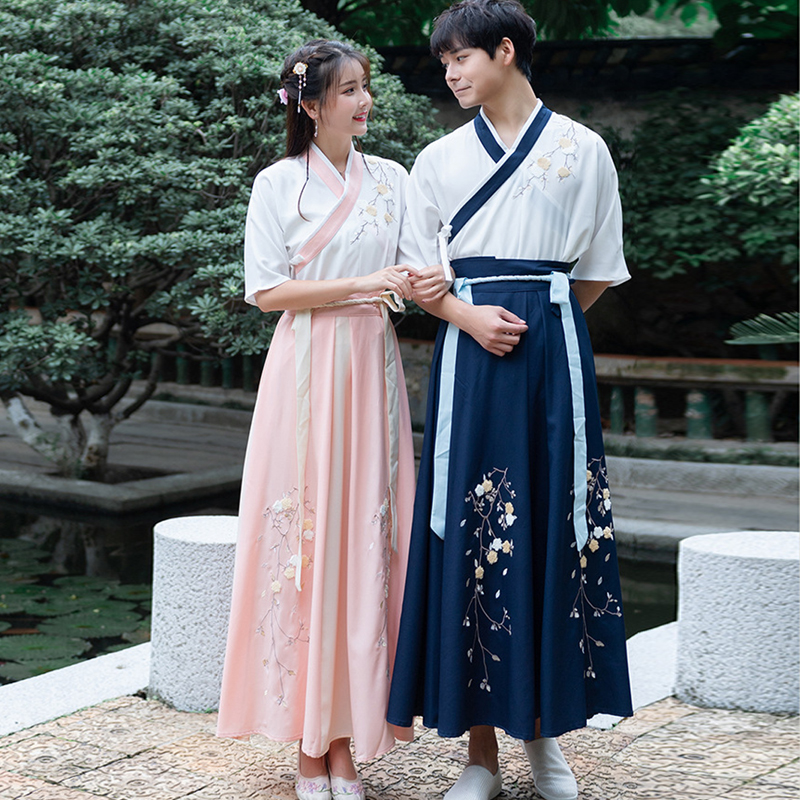 古装情侣装毕业照服装班服中国风汉元素短袖男汉服男孩子薄款宽松在类目 男装, 民族服装中 - 来自Buy2taobao.com提供专业的淘宝代购服务