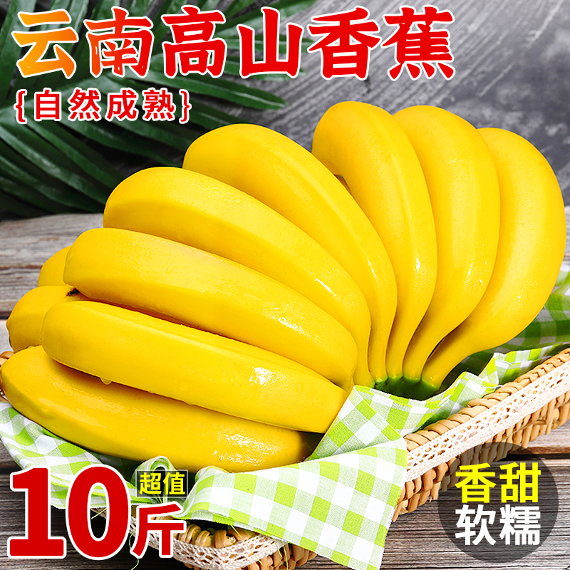 高山甜香蕉10斤当季新鲜水果大芭蕉