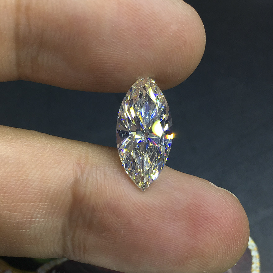 gia天然马眼形裸钻0.50克拉j色vs1净度g vg 伊饰伊戒珠宝