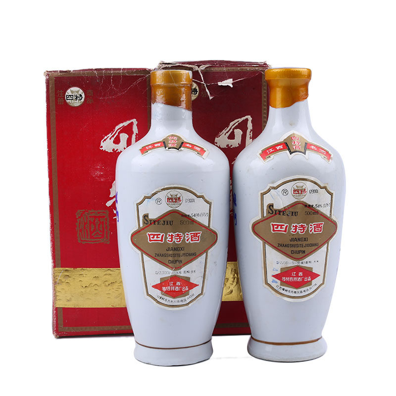 (11-h46)90年代塑盖四特酒 54度 2瓶535ml装