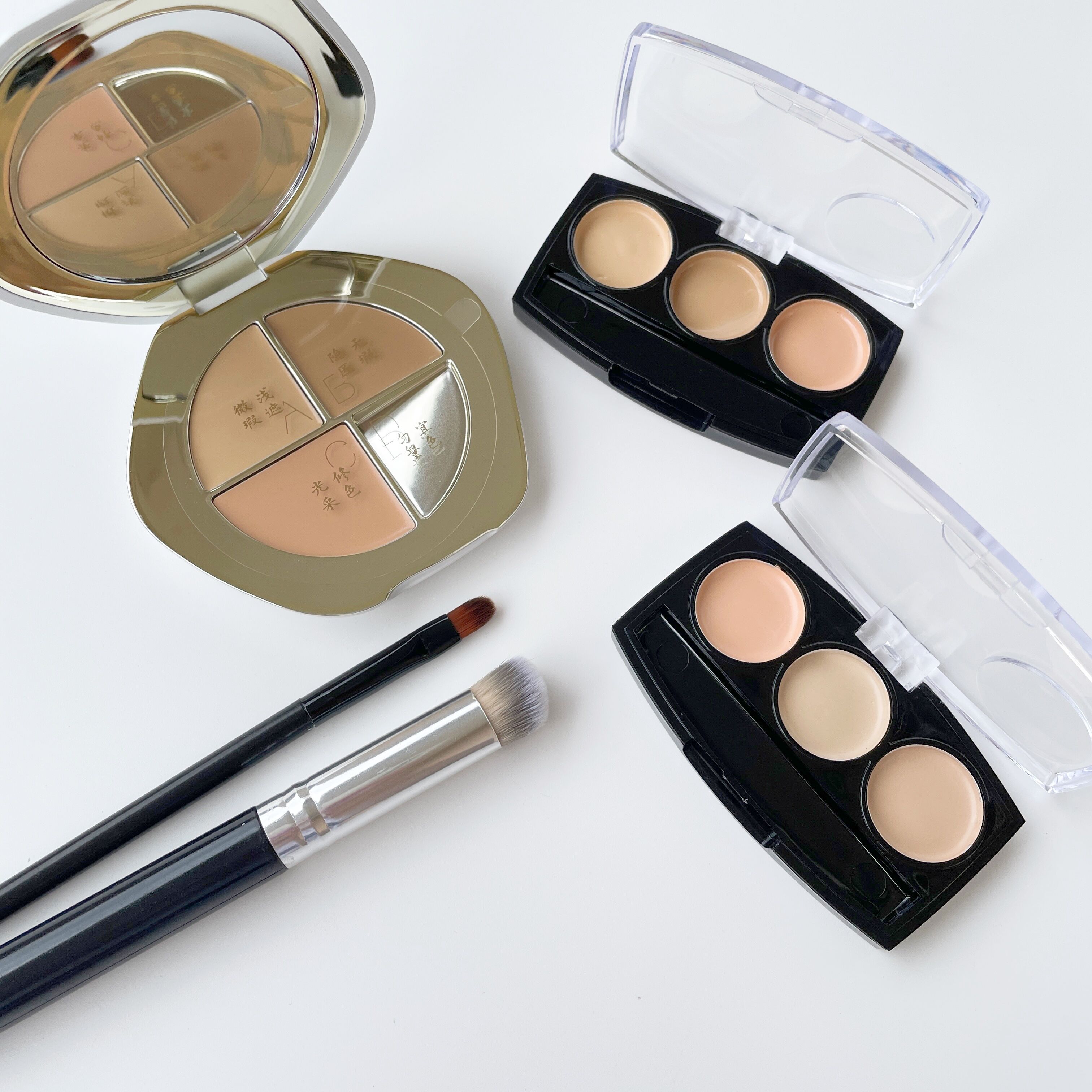 彩棠遮瑕三色盘小样试色彩塘提亮肤色持久遮盖雀斑黑眼圈痘印泪沟