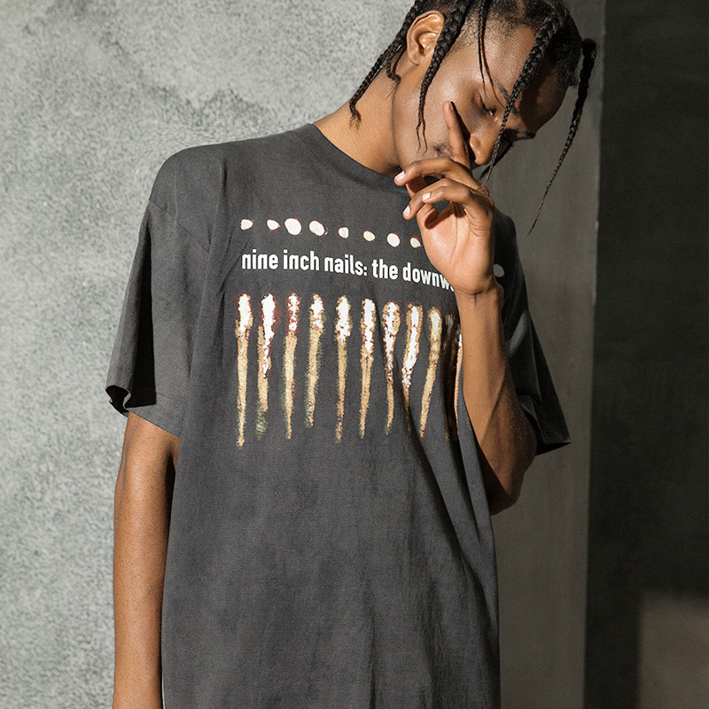 fogfearofgod九寸钉短袖vintage自然水洗做旧t恤高街os宽松vtg