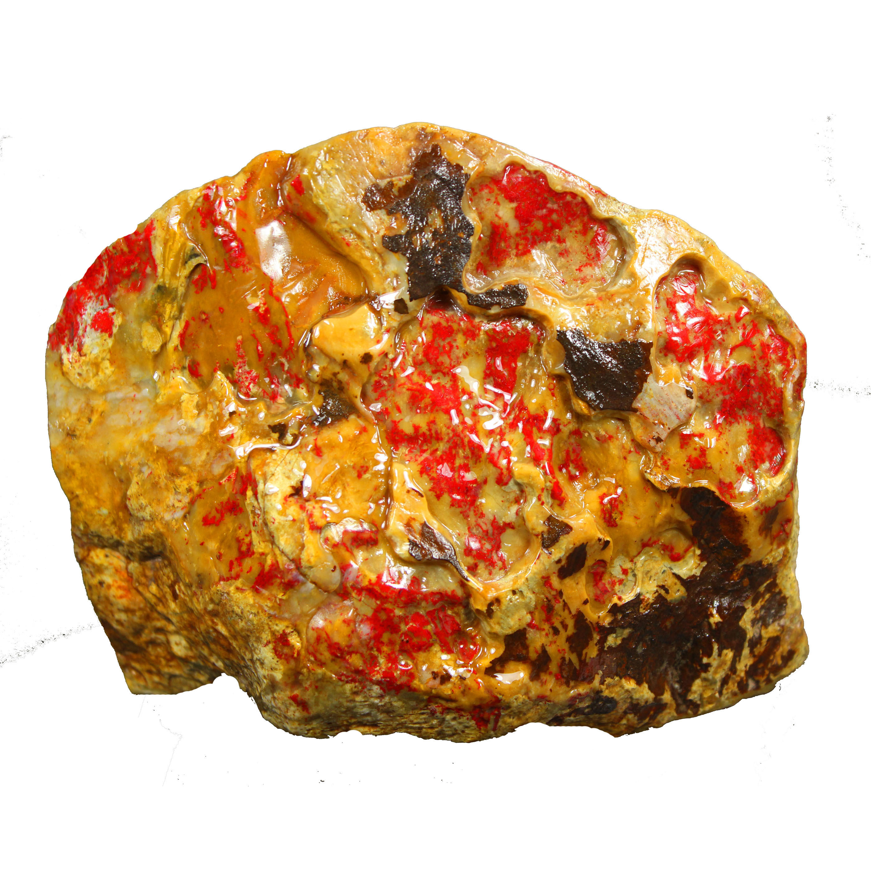 精品昌化老坑软底田黄鸡血石大原石 收藏价值极高