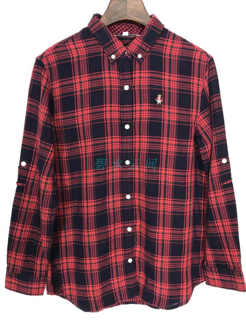 英伦风 苏格兰格纹 双层面料 女士长袖衬衫