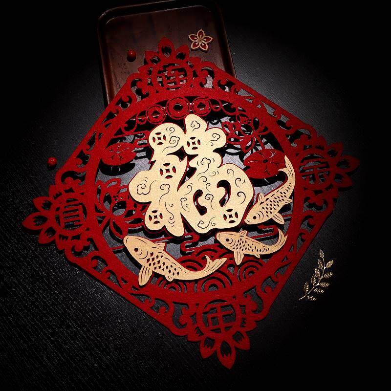 福字门贴虎年春节创意立体