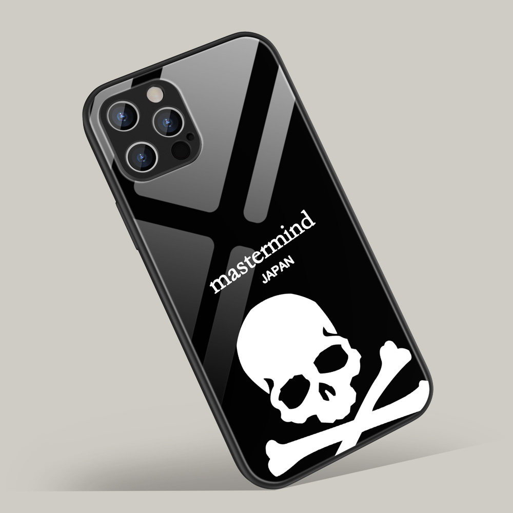 适用苹果12骷髅头手机壳mmj潮牌玻璃壳iphone11promax个性创意男款xs