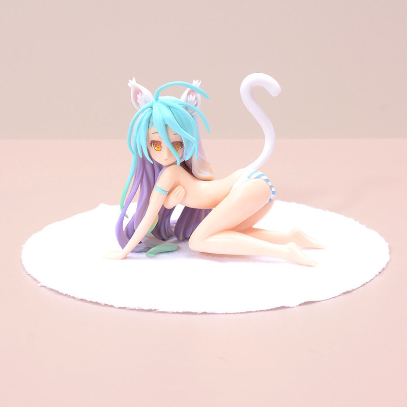 一折手办成人_no game no life 游戏人生 白地毯泳装 猫耳性感摆件1