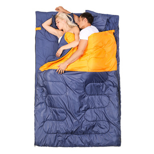 情侣睡袋夫妻野营浪漫滚帐篷双人睡袋家庭露营三人睡袋酒店卫生被