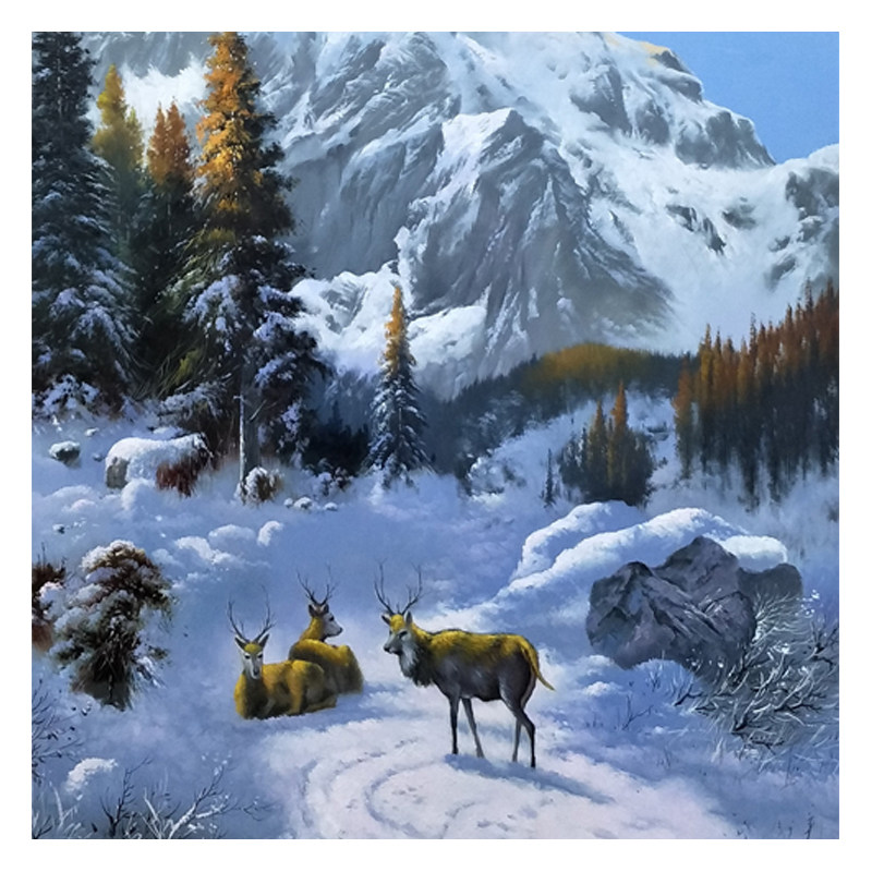 【即拍即得】江增玉《雪》布面油画