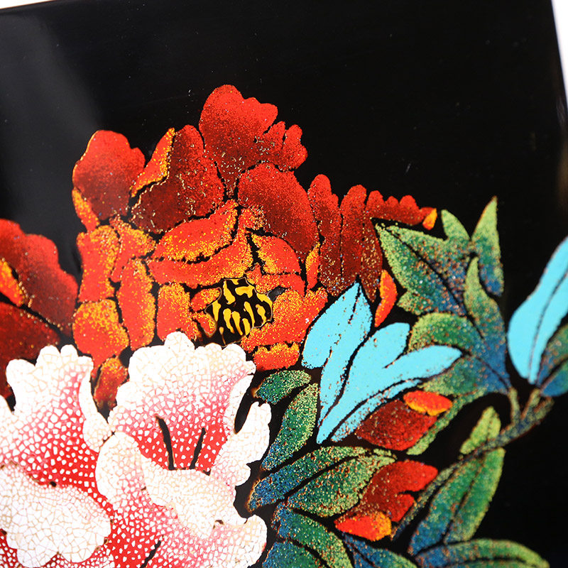 福州大漆【牡丹漆画】工美推荐 w918017