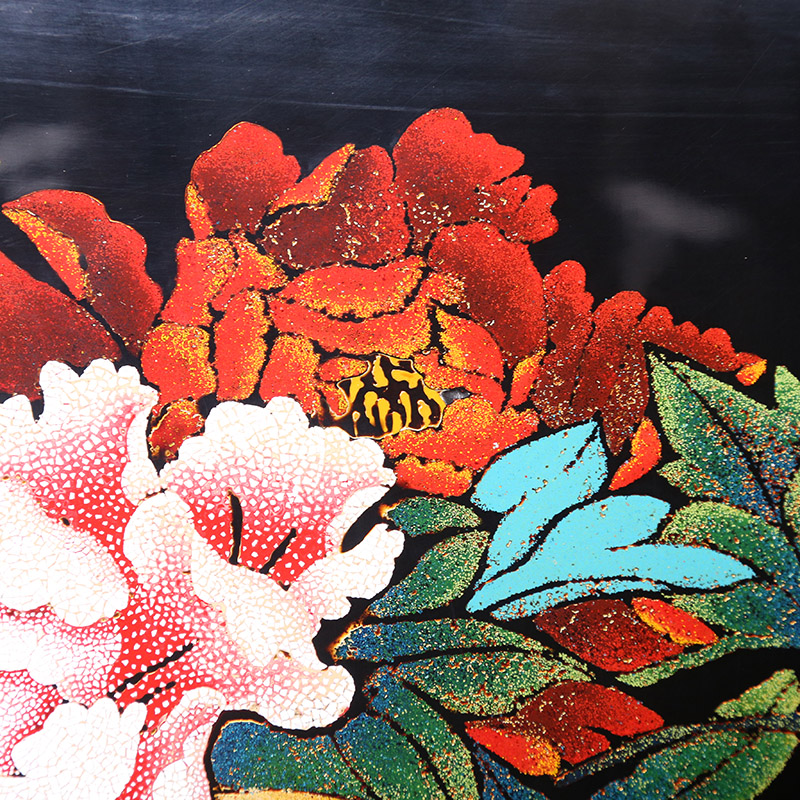 福州大漆【牡丹漆画】工美推荐 w918017