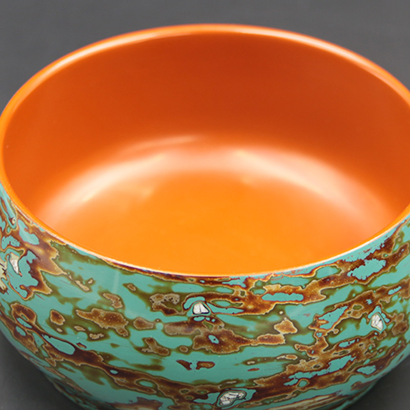 大漆日式情侣对碗【亲密无间】大师手作 福建工美收藏认证