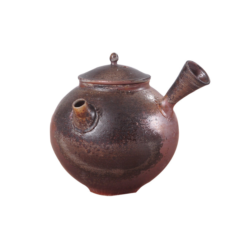 400年月记窑 民间工艺大师纯手工定制 柴烧茶壶 [半影]