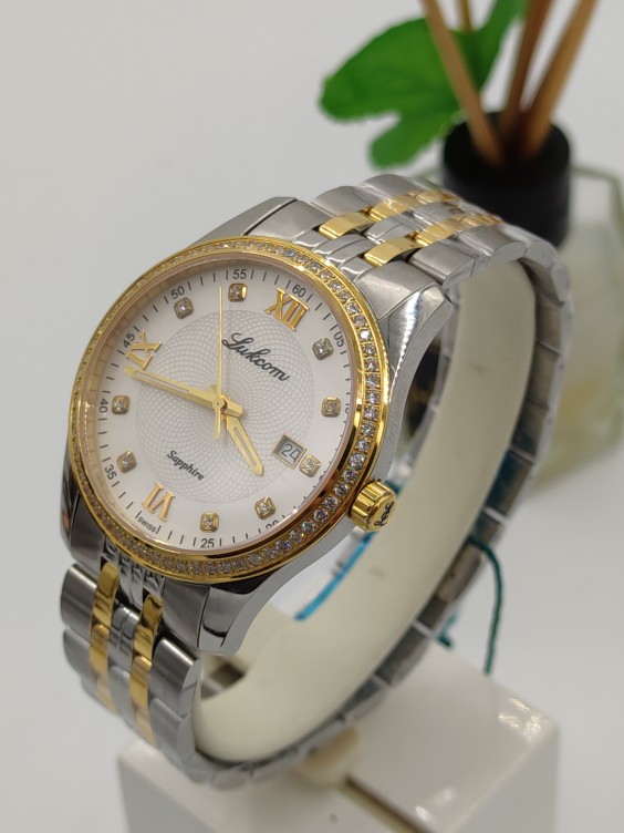 瑞士lukcom绿琴lq10a251m男装奢华水钻石英腕表