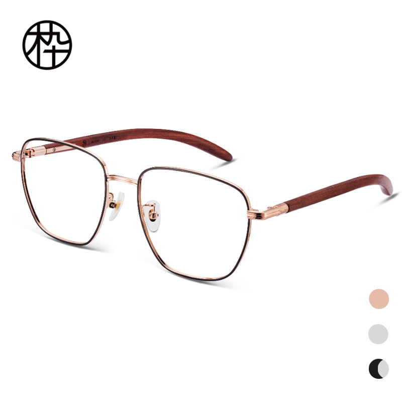 木九十2021新款眼镜框mj101fg010檀木镜腿大框眼镜架文艺日风ins
