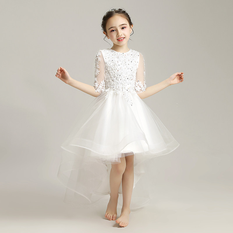 女童晚礼服公主裙儿童小主持人模特走秀钢琴演出服花童蓬蓬纱高端