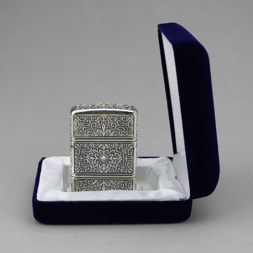 日本云峰堂小作克罗心zippo内丹纯银打火机