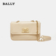 【品牌直供】Bally/巴利女士单肩包斜挎简约春夏百搭浅米色小方包