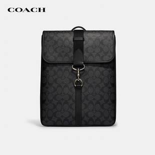 【官方授权】COACH/蔻驰Backpack老花双肩电脑包男款商务休闲书包