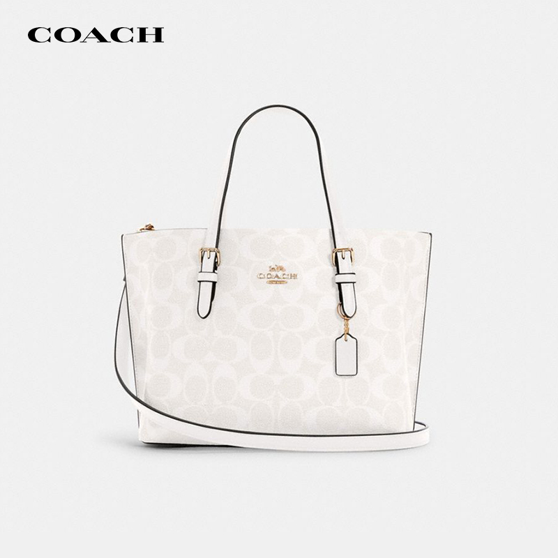 【官方授权】COACH/蔻驰Mollie手提包经典老花女士通勤单肩斜挎包