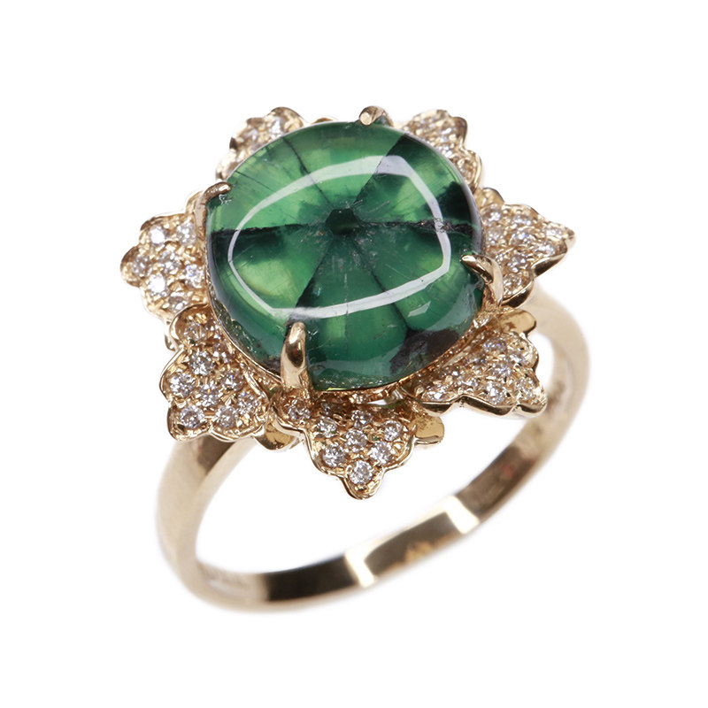 绝当【达碧兹】4.55ct祖母绿戒指配钻0.315ct 18k jd82589