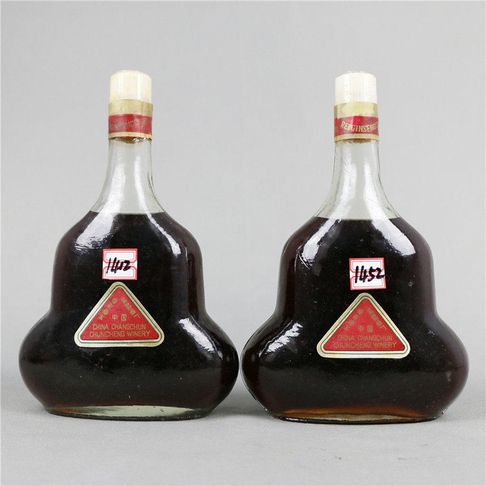 【8】约80年代 梅花牌红人参酒 700ml*2瓶