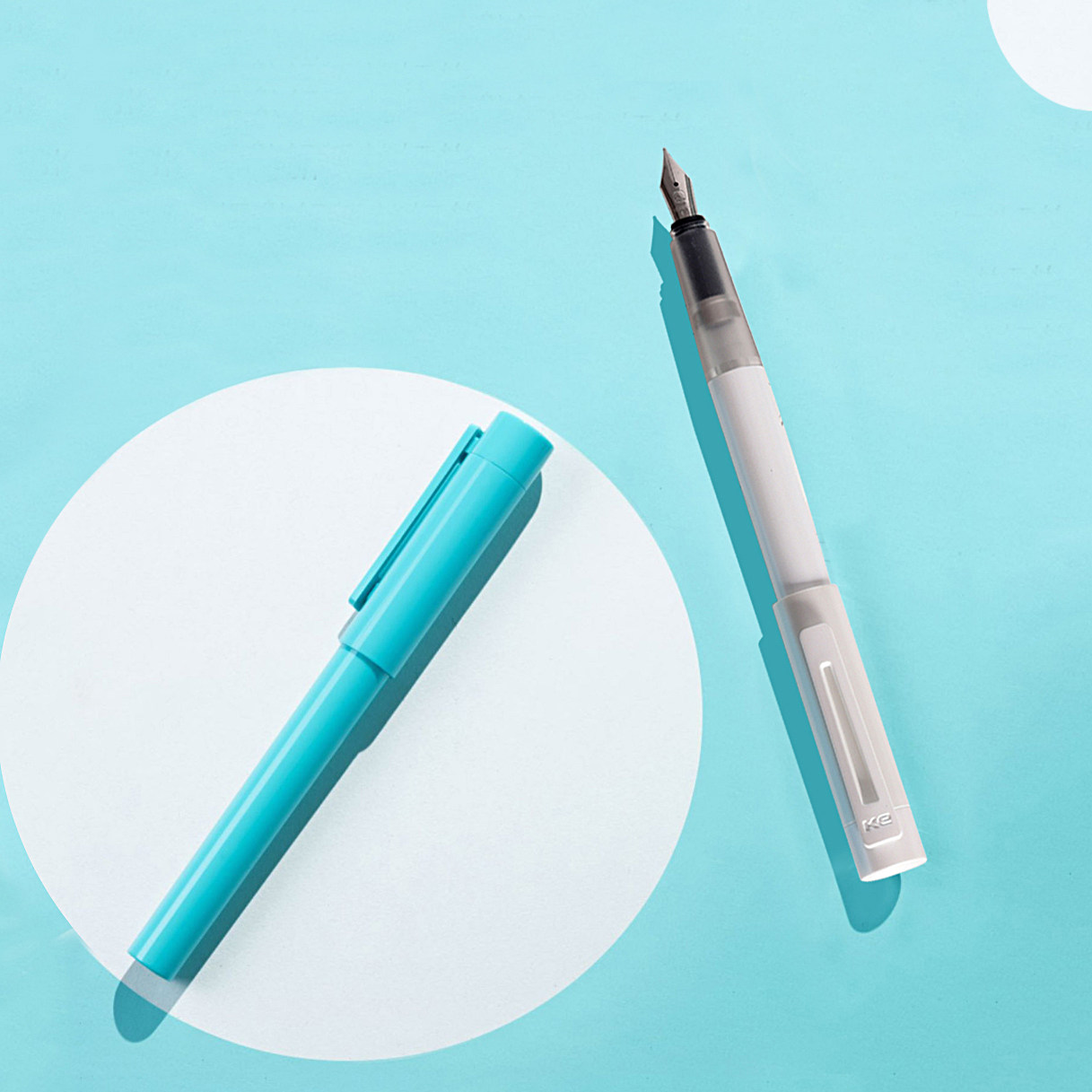 kaco百锋钢笔套装,含吸墨器 2支墨囊 ef明尖三年级小学生练