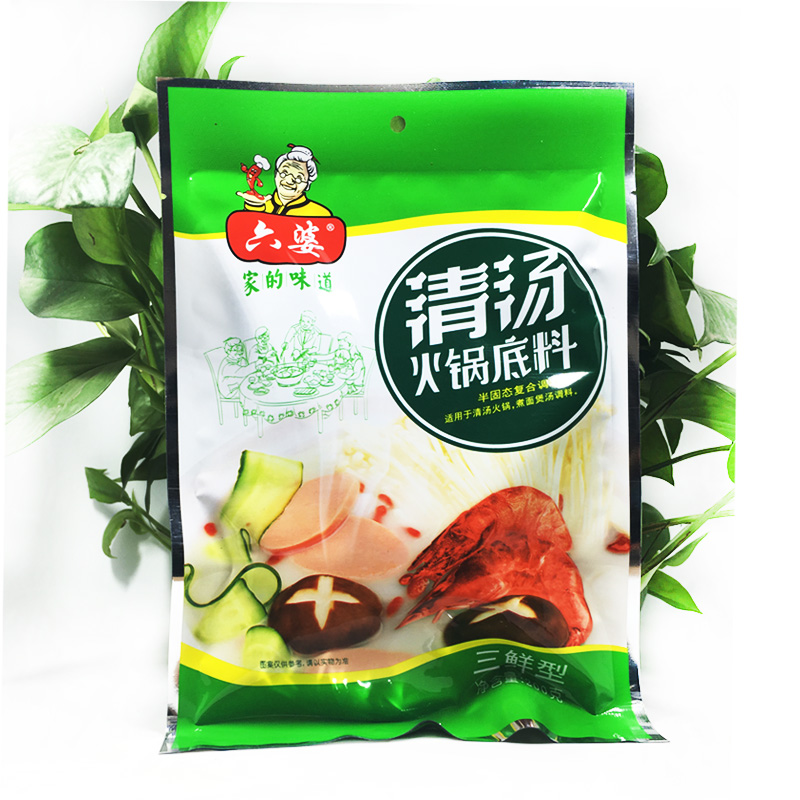 买3送1成都六婆新品清汤火锅底料200g串串香鸳鸯锅不辣的火锅料在类目 粮油米面/南北干货/调味品, 调味品/果酱/沙拉, 调味料, 火锅调料中 - 来自Buy2taobao.com提供专业的淘宝代购服务