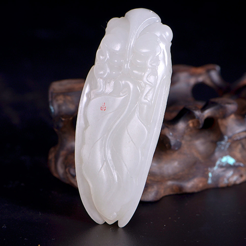 国家级玉雕大师【陶虎】作品和田玉白玉籽料挂件一夜成名45.69克