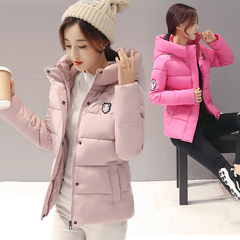 棉服女短款2016新款冬季韩版修身加厚大码羽绒棉衣学生连帽外套潮