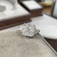 冰花切高级感彩宝戒指s925纯银5克拉培育高碳钻进口仿真钻戒指