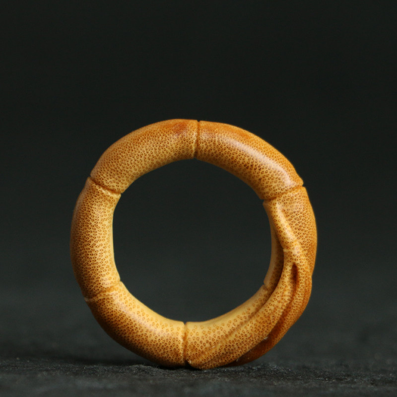 鱼子纹玉竹竹圈文玩挂件把件竹环装饰配饰竹雕工艺品竹器竹迹