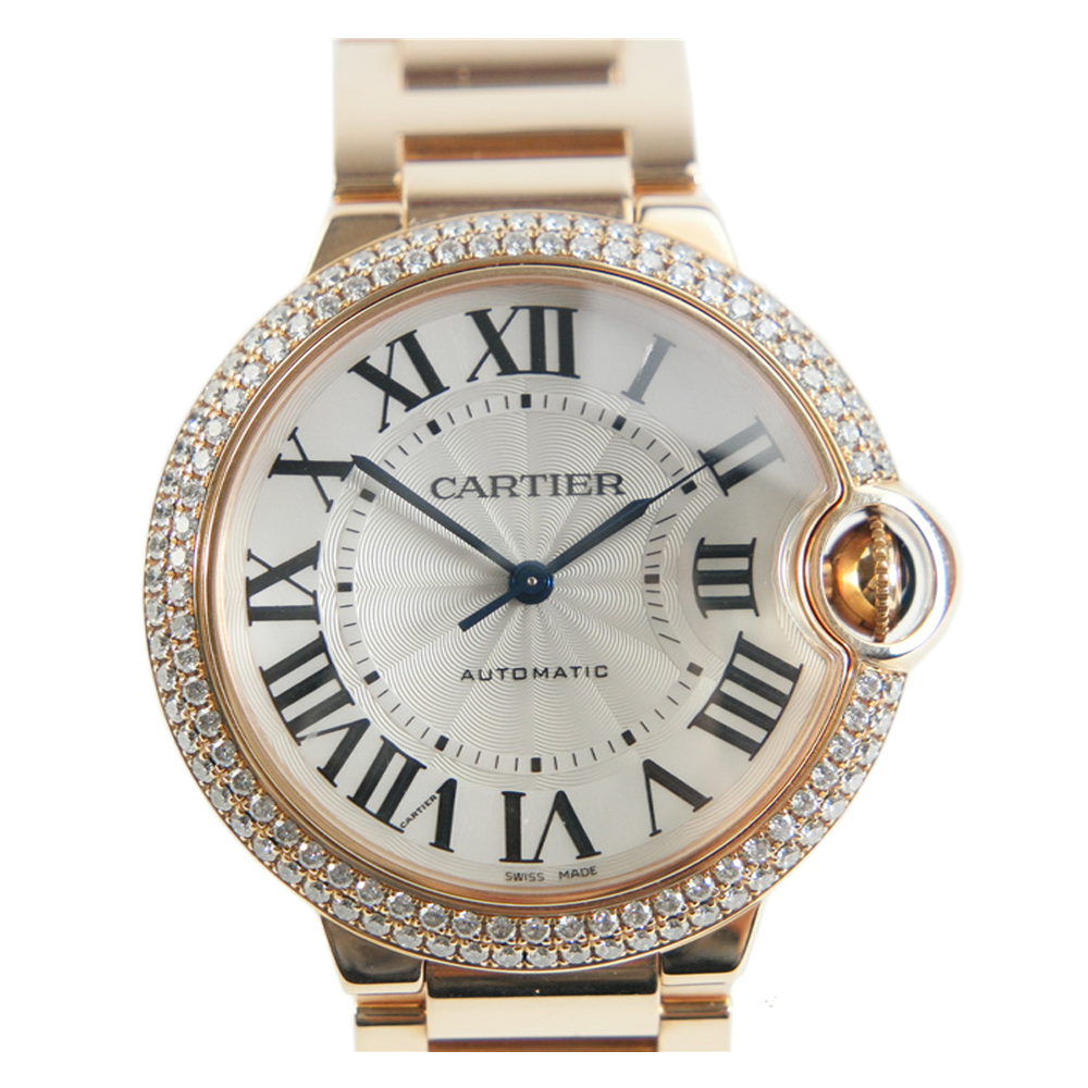 【95新】cartier卡地亚 蓝气球系列750玫瑰金双钻圈自动机械表
