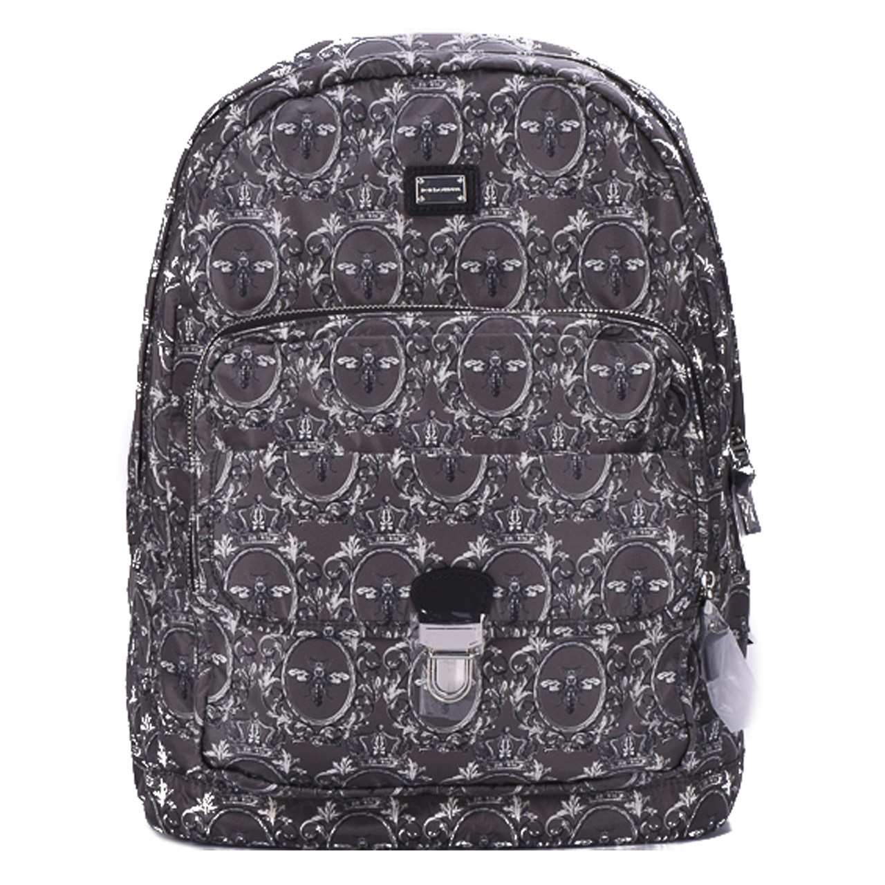 [未使用]杜嘉班纳dolce gabbana中性灰色尼龙双肩包10008539