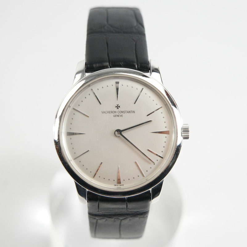 【95新】江诗丹顿 传承系列750白金侧面钻圈背透手动机械表