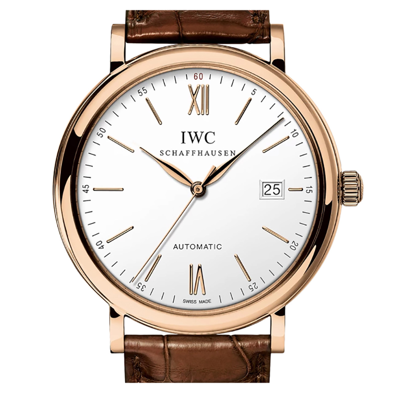 [9.8新]万国/iwc自动机械男表柏涛菲诺系列日期玫瑰金