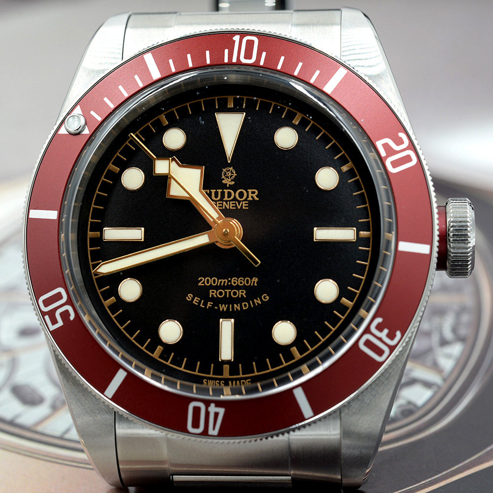【中古】未使用 tudor/帝舵 黑面自动机械男士钢表