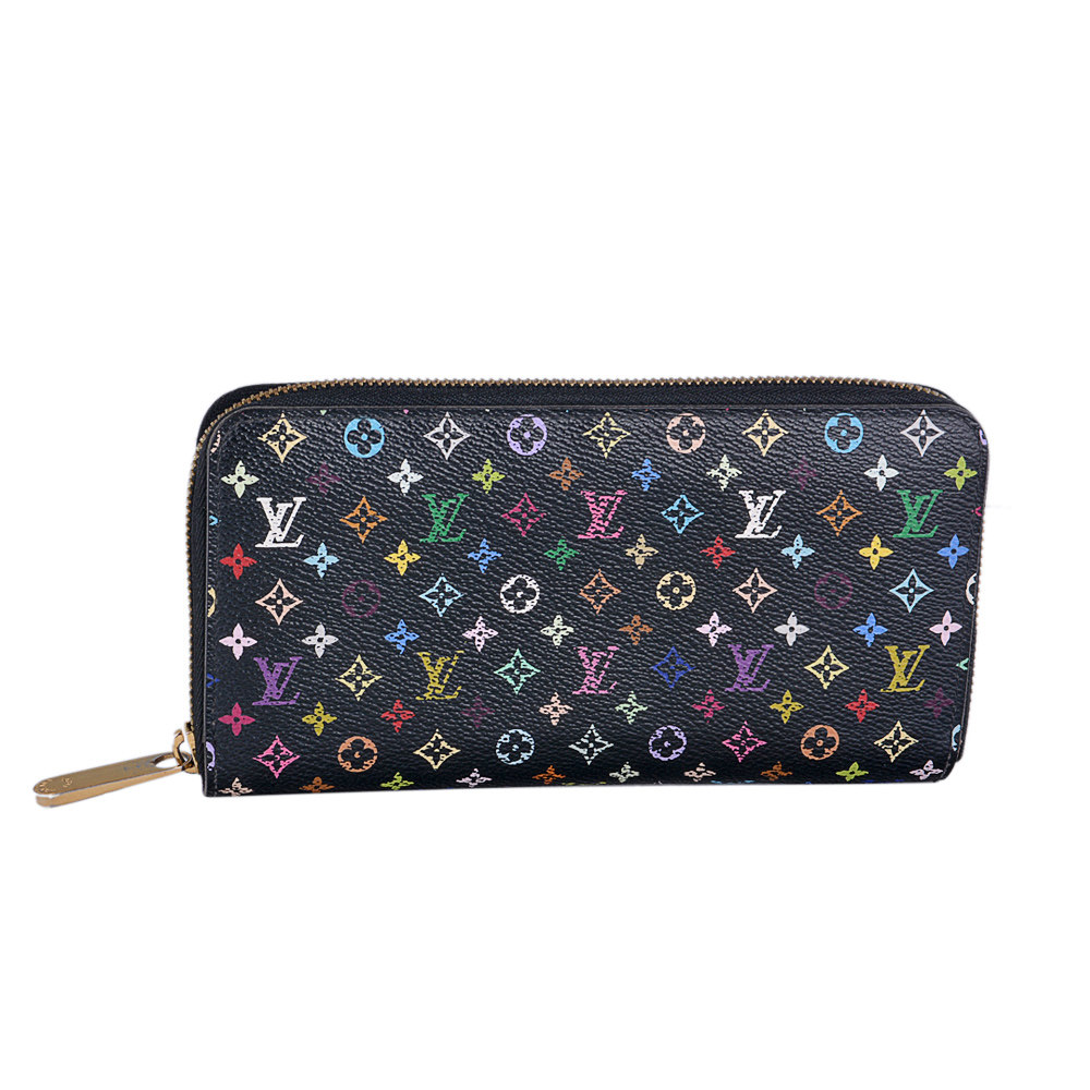 【中古】lv/路易威登 黑33彩拉链女士钱包