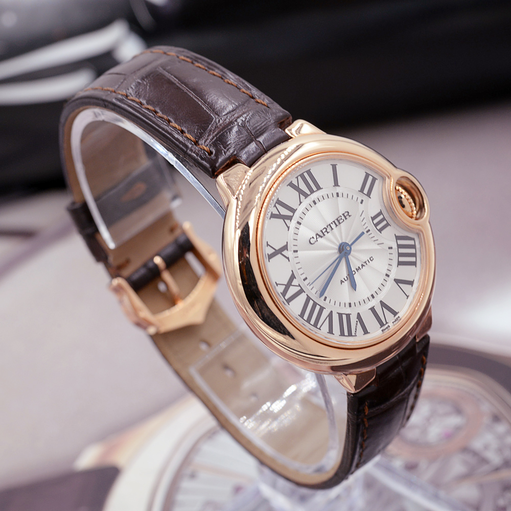 【中古】cartier/卡地亚 蓝气球18k玫瑰金自动机械女表