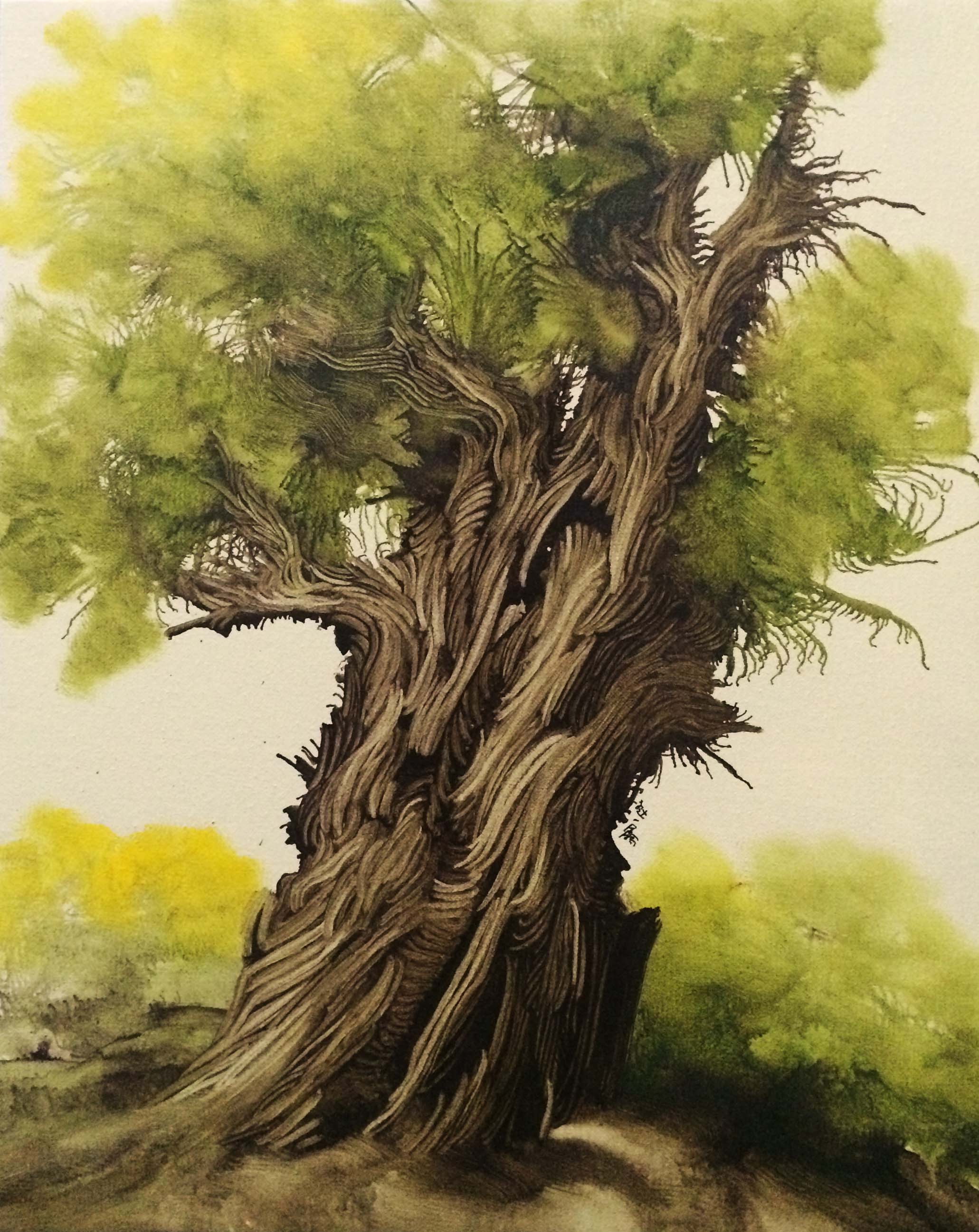 赵一鑫油画作品《胡杨系列》天津美院