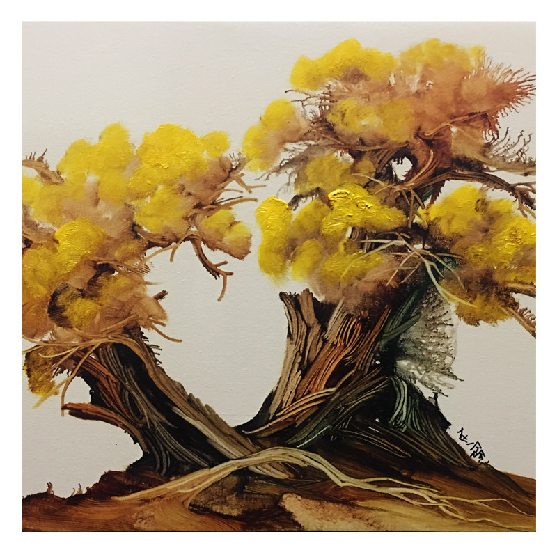 赵一鑫油画作品《胡杨系列》天津美院