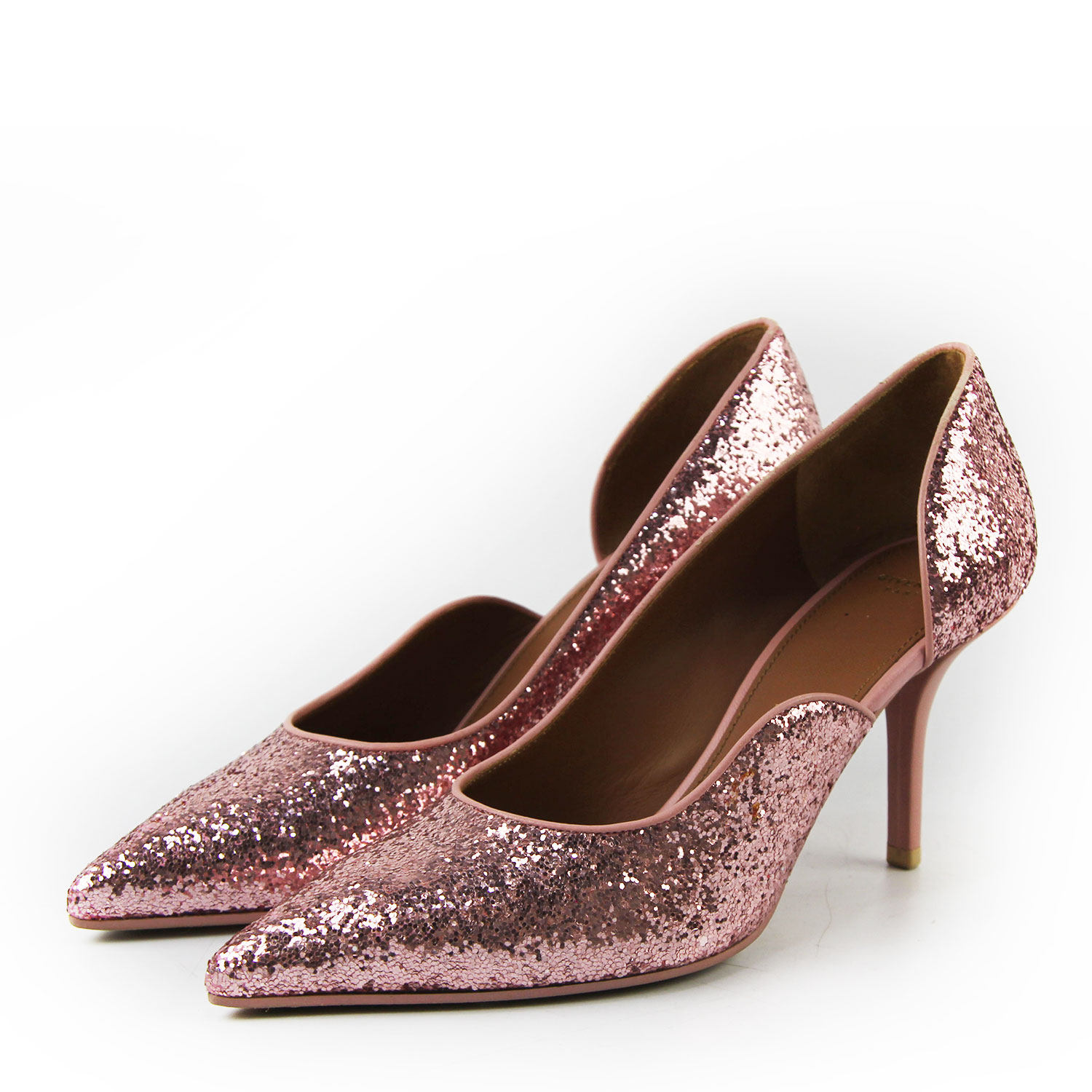 [9.8]纪梵希givenchy粉色小亮片女士高跟鞋 37码