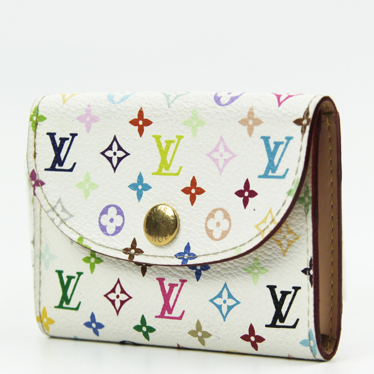 [95新]lv路易威登白三彩女士卡包 - 拍卖