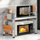304不锈钢微波炉置物架厨房多功能架子双层家用烤箱台面收纳支架