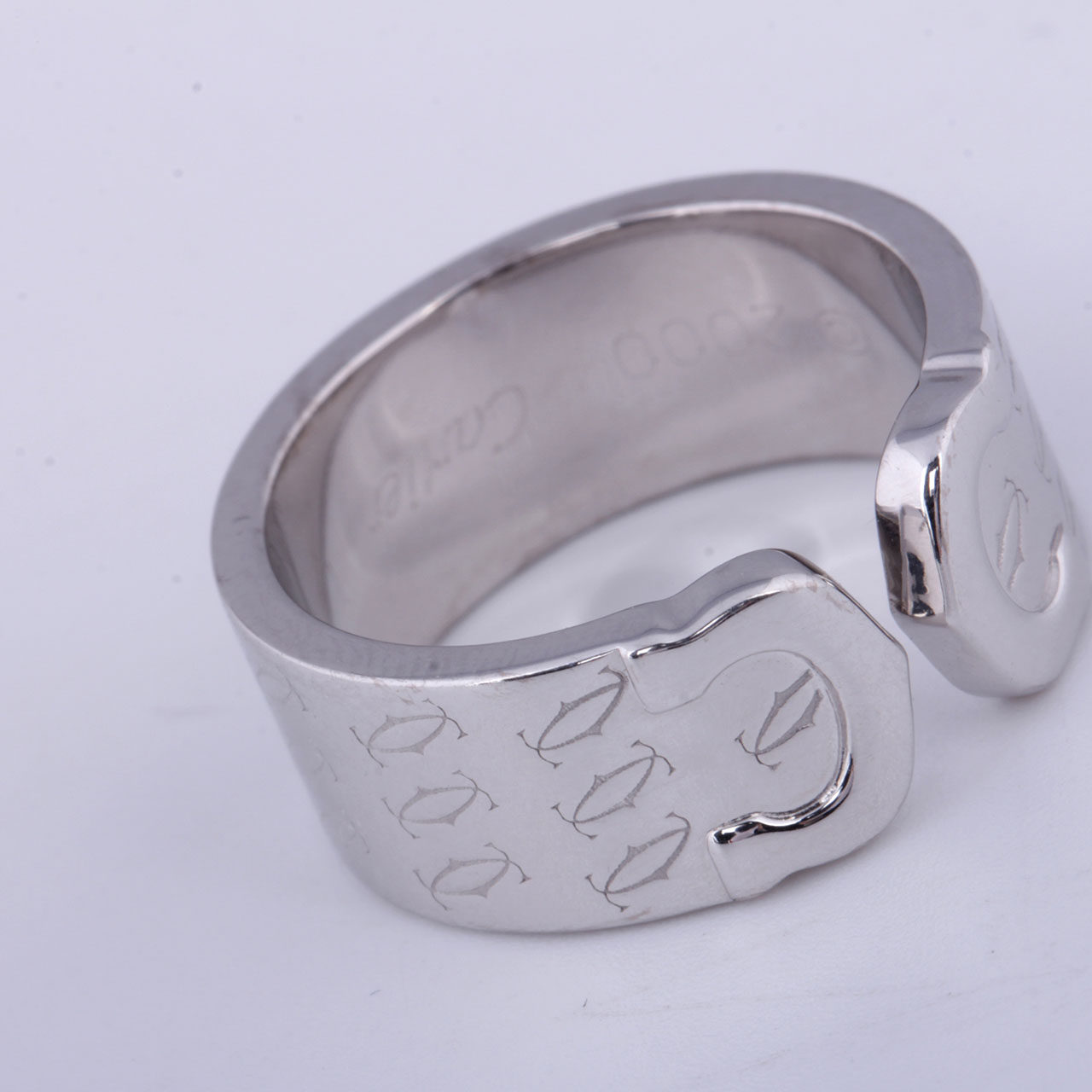 [9.5新]cartier/卡地亚 天使之吻限量版 750白金 戒指 51