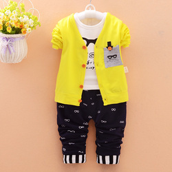 2015新款童装0-4岁男宝宝冬装套装1周岁男童