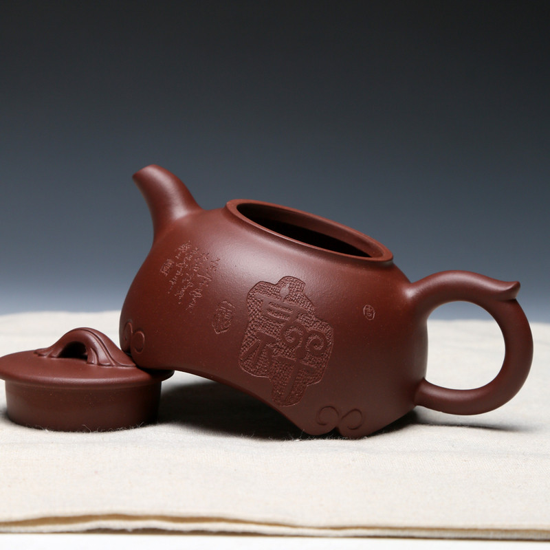 国家级工艺美术师 邵亚芬 吉祥如意 235cc 原矿紫红泥